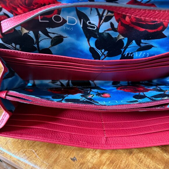 Lodis 1965 Americano Crossbody Bag Clutch Red - Picture 13 of 16